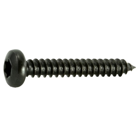 Midwest Fastener Sheet Metal Screw, #10 x 1-1/4 in, Black Steel Pan Head Torx Drive, 15 PK 36896